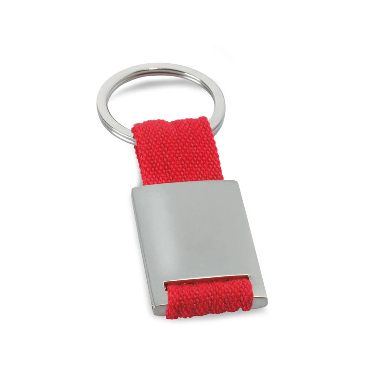 Metal rectangular key ring TECH Keychains Logo printing or engraving