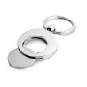 Metal key ring with token EURING Keychains Logo printing or engraving