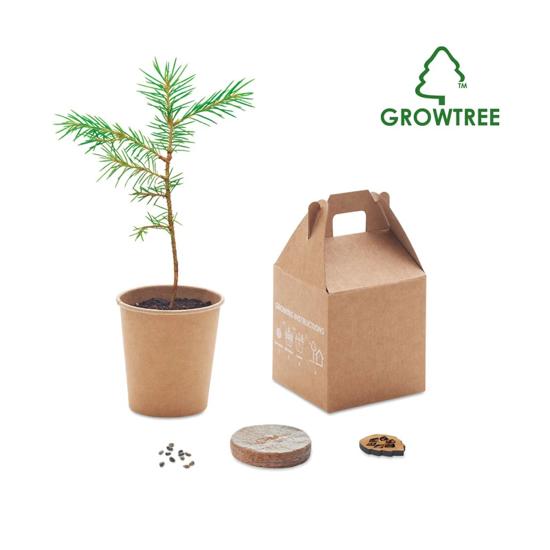 Pine tree set GROWTREE™ Sport and leisure Logo printing or engraving