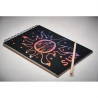 Scratching paper notebook BLACK Crayts and highlighters Logo printing or engraving