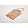 Rectangular cork key ring CONCON Keychains Logo printing or engraving
