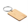 Rectangular bamboo key ring ANGLEBOO Keychains Logo printing or engraving