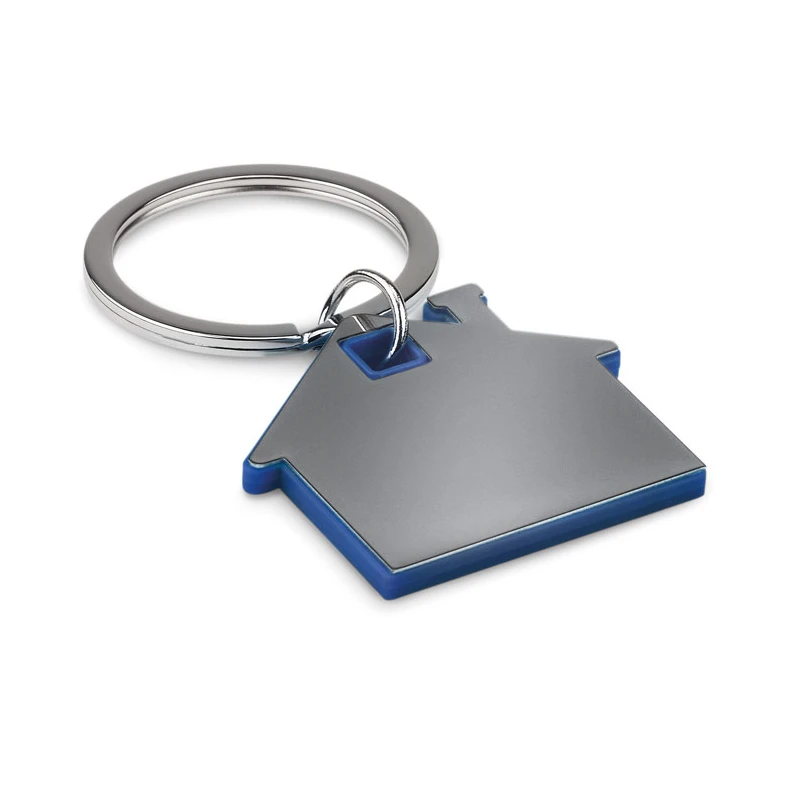 House shape plastic key ring IMBA Keychains Logo printing or engraving