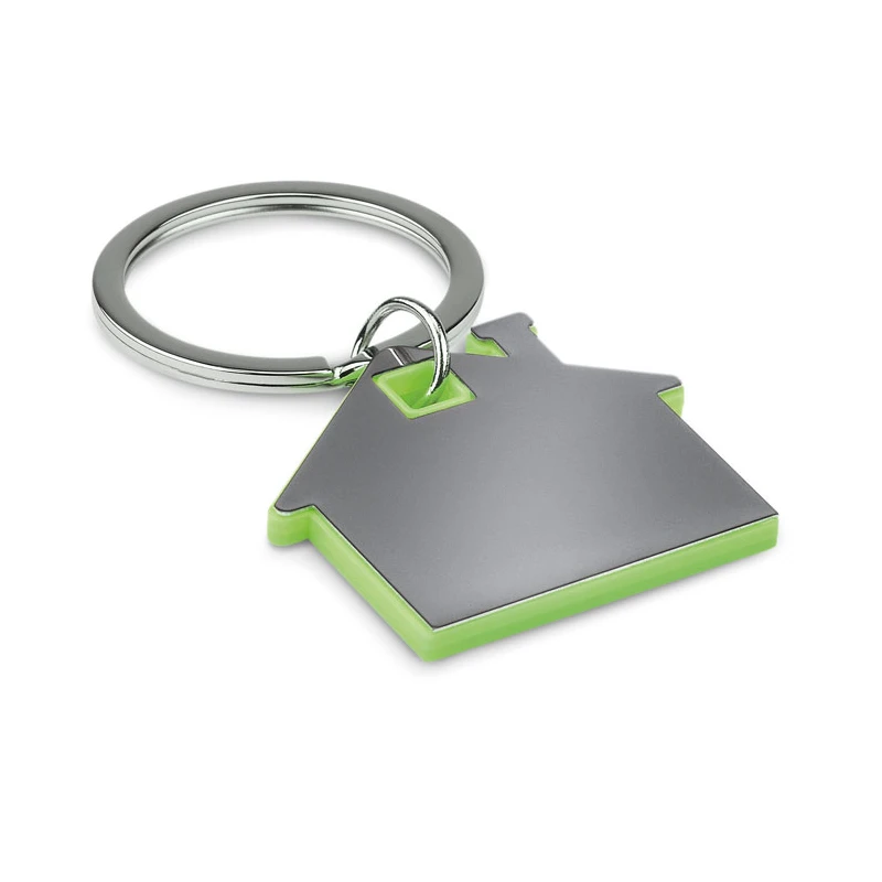 House shape plastic key ring IMBA Keychains Logo printing or engraving