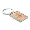 Rectangular key ring bamboo BENDIGO Keychains Logo printing or engraving