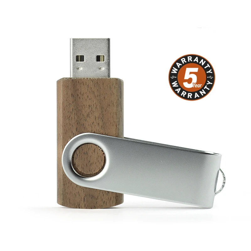USB flash drive TWISTER WALNUT 8 GB USB sticks Logo printing or engraving
