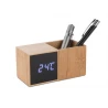 Desk clock with organizer BAMBOO Watches Logo printing or engraving