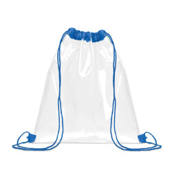 Transparent drawstring bag...