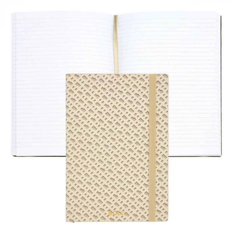 A5 Monogram Camel Lined Notebook