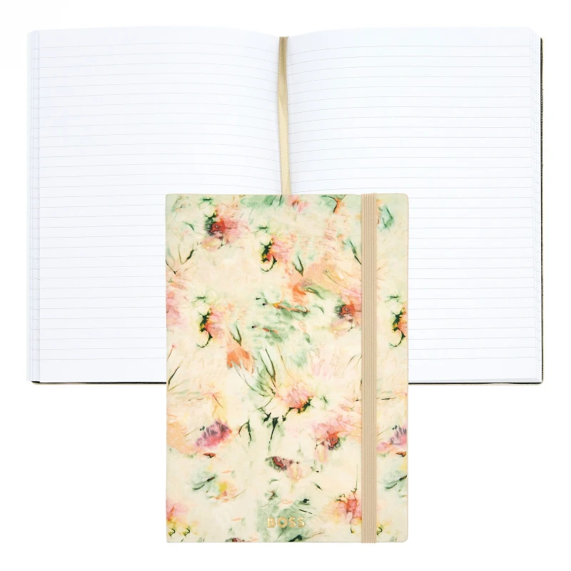 A5 Tie-Dye Flower Violet Lined Notebook