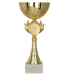 Goldener Metallpokal